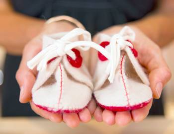 Hand Sewn Felt Baby Booties