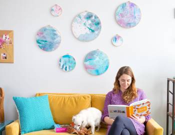 DIY Room Décor: Painted Fabric Wall Art