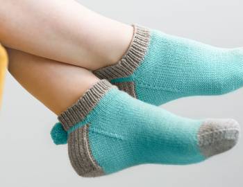 Knitted Pom Pom Socks