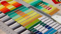 A ribbon quilt made in Sarah Bond's Make a Ribbon Quilt Top class on Creativebug