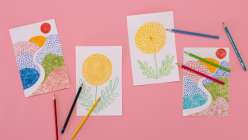 Two sketches of flowers from Lisa Congdon's Developing your Visual Vocabulary daily practice class on Creativebug