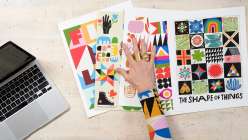 A selection of graphic art made in Lisa Congdon's One Square at a Time: Make Art on a Grid class on Creativebug.