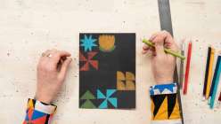 A selection of graphic art made in Lisa Congdon's One Square at a Time: Make Art on a Grid class on Creativebug.