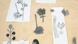 A selection of printed images from Courtney Cerruti's Tetrapack Printing class on Creativebug.