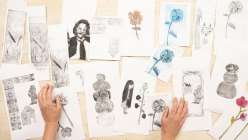 A selection of printed images from Courtney Cerruti's Tetrapack Printing class on Creativebug.