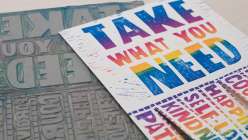 A poster reading 