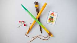 This class with Amy Karol teaches you to make magic wands that are great as a toy or as part of a homemade halloween costume. This is a simple and imaginative project, and the wands can be made and decorated in any style. 
