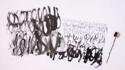 A page of inky scribbles made by e bond in her Drawing Disrupted: 15 Experiments class on Creativebug.