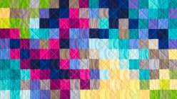 Ashley Nickels teaches you to design a pixelated jelly roll quilt top.  Learn to develop your quilting skills with a design wall, and then chain-piece the squares 